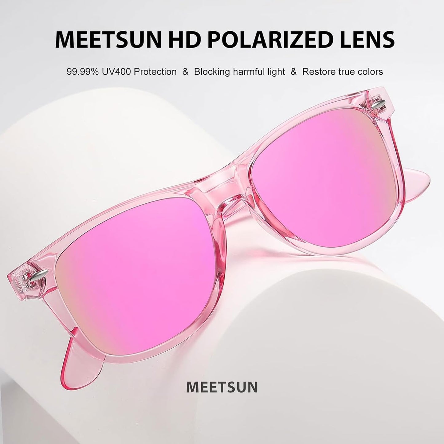 Polarized Sunglasses for Women Men Classic Retro Trendy Driving Sun Glasses UV400 Protection (3 Pack)
