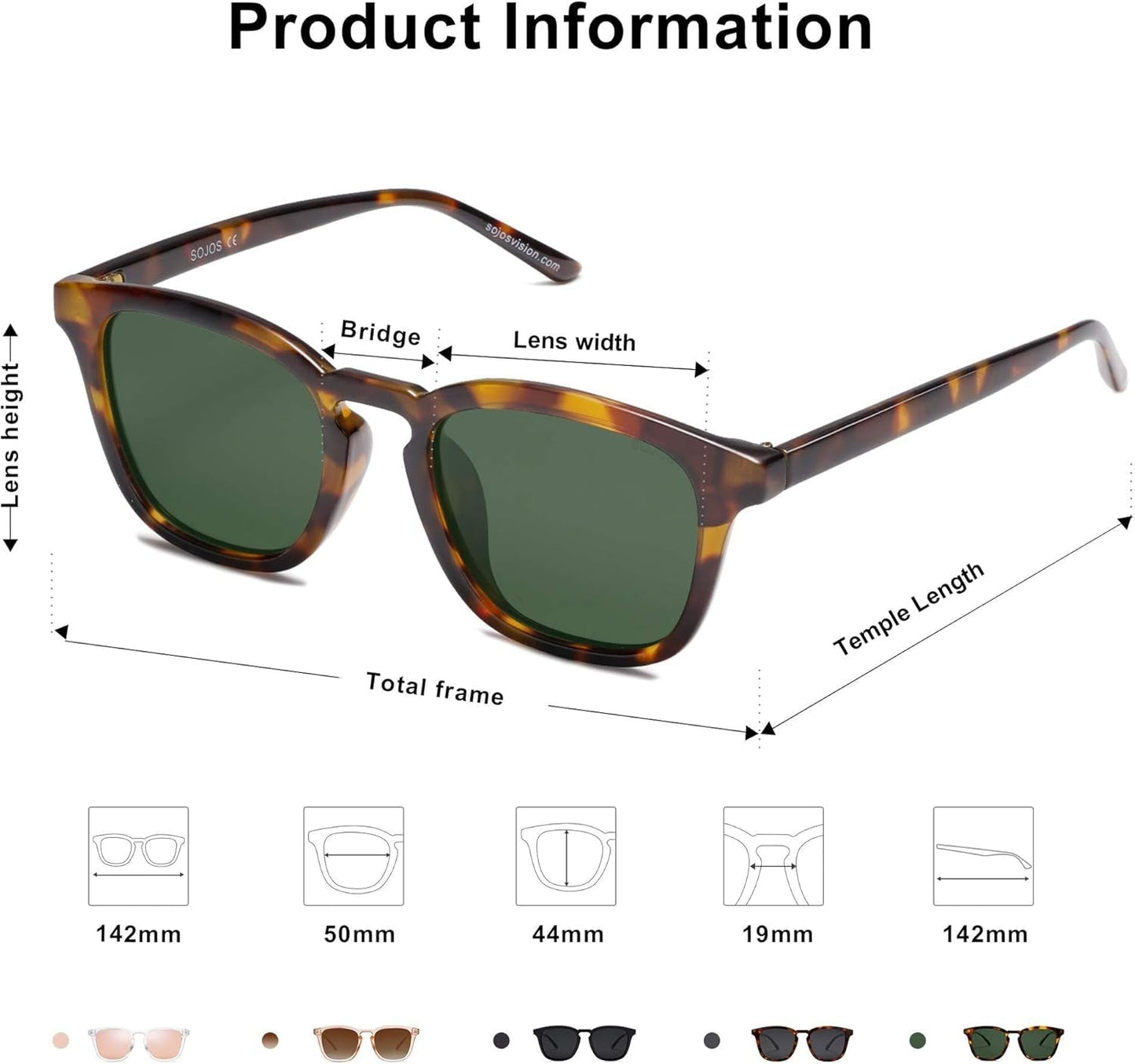 Polarized Sunglasses for Women Men Classic Vintage Style Shades