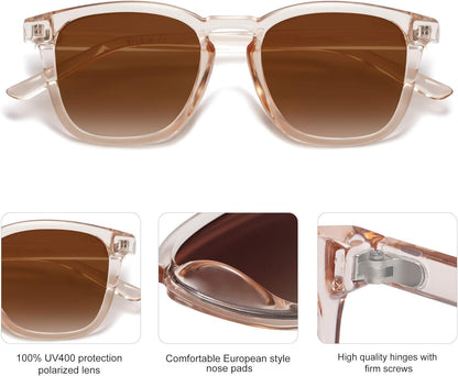 Polarized Sunglasses for Women Men Classic Vintage Style Shades