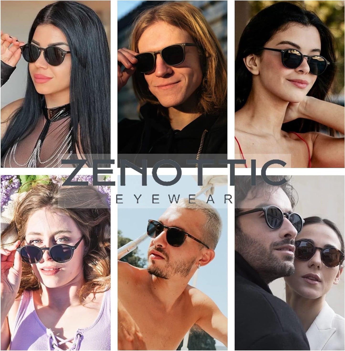 Polarized Sunglasses for Women Men: Retro Shades round | Square Frame UV Protection 2 Pack - WORLD TIME VISITS