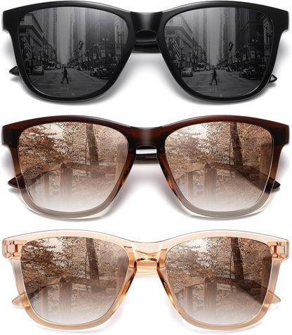 Polarized Sunglasses for Women Men Trendy Classic Retro Designer Style Fashion UV400 Protection - WORLD TIME VISITS