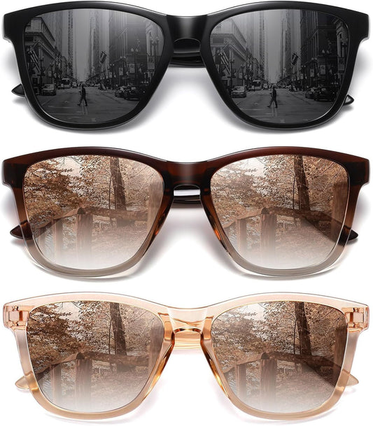 Polarized Sunglasses for Women Men Trendy Classic Retro Designer Style Fashion UV400 Protection - WORLD TIME VISITS