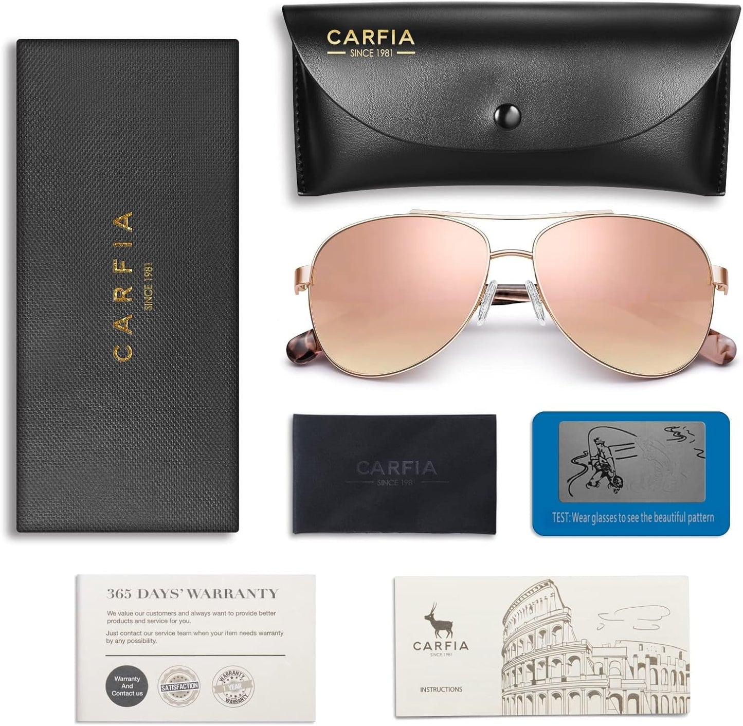 Polarized Sunglasses for Women UV Protection Acetate Arms Metal Frame Woman'S Shades CA3216