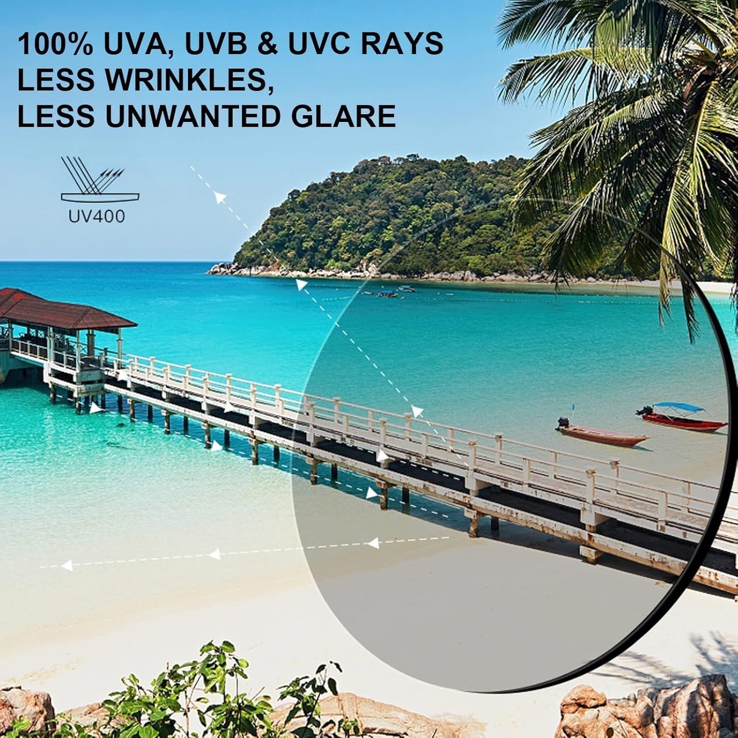 Polarized Sunglasses for Women UV Protection Acetate Arms Metal Frame Woman'S Shades CA3216