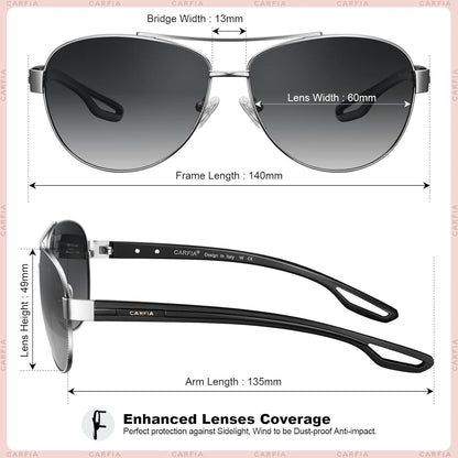 Polarized Sunglasses for Women UV Protection Ultra-Lightweight Comfort Metal Frame Driving Glasses CA3210