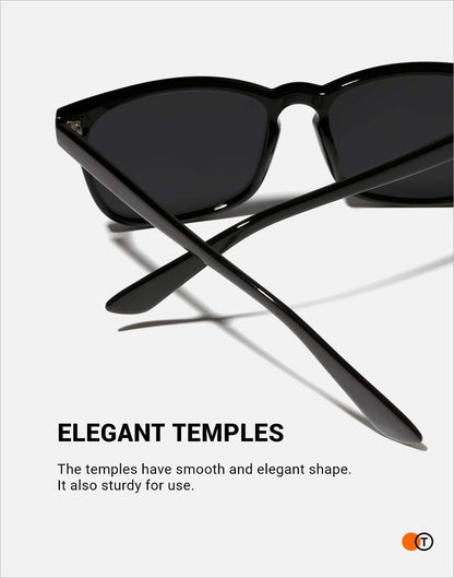 Polarized Sunglasses for Womens and Mens,Classic Square Frames Shades for UV Protection, Stylish and Trendy Sunnies