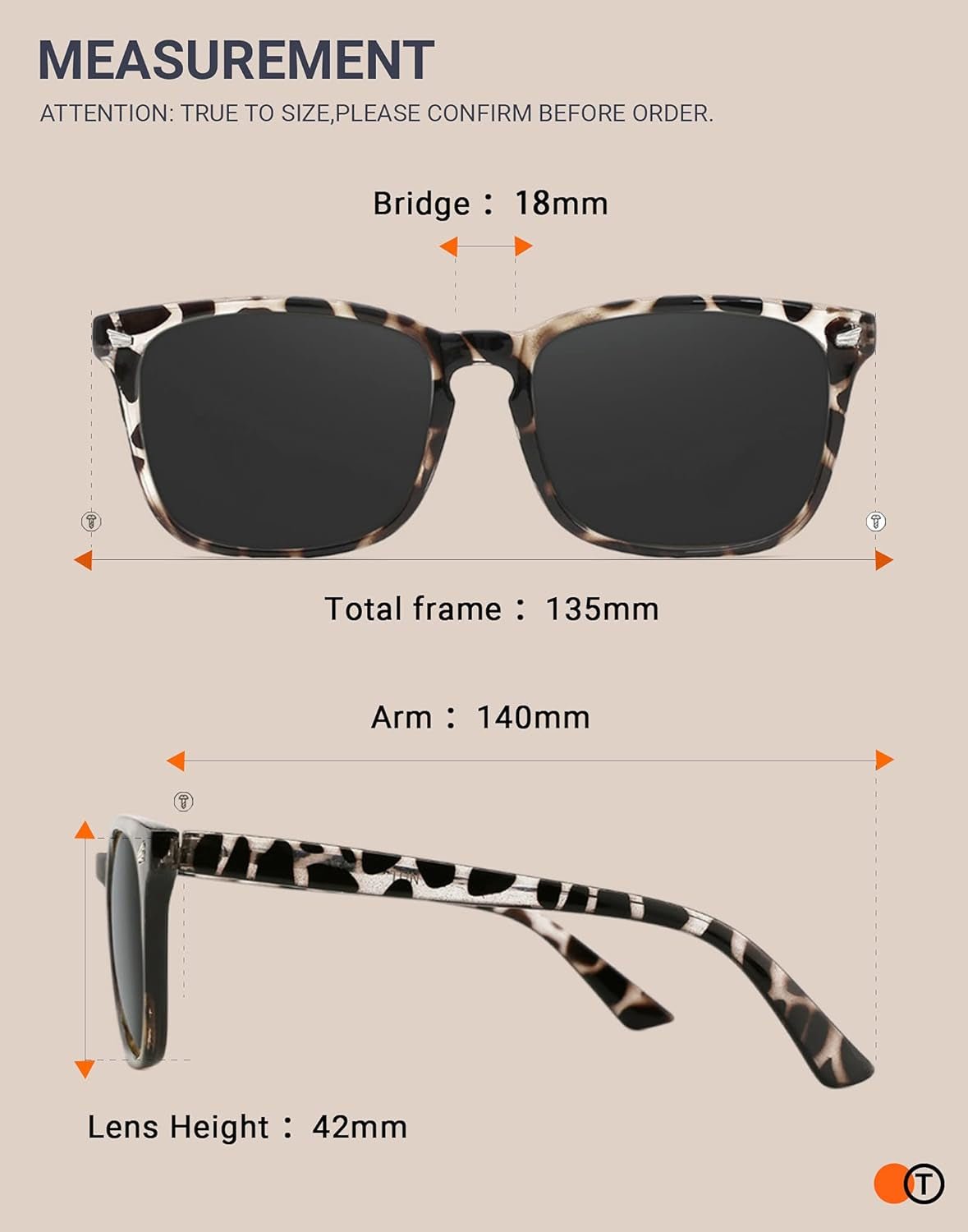 Polarized Sunglasses for Womens and Mens,Classic Square Frames Shades for UV Protection, Stylish and Trendy Sunnies