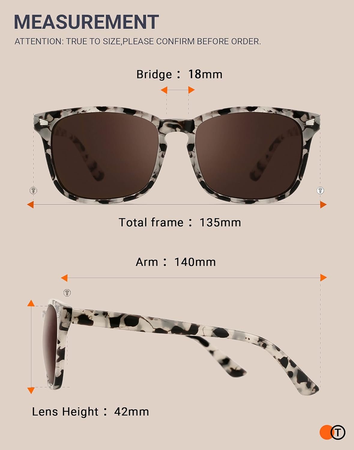 Polarized Sunglasses for Womens and Mens,Classic Square Frames Shades for UV Protection, Stylish and Trendy Sunnies