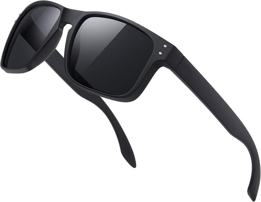 Polarized Sunglasses Men Womens - Retro Square Sun Glasses for Fishing Driving UV Protection - WORLD TIME VISITS