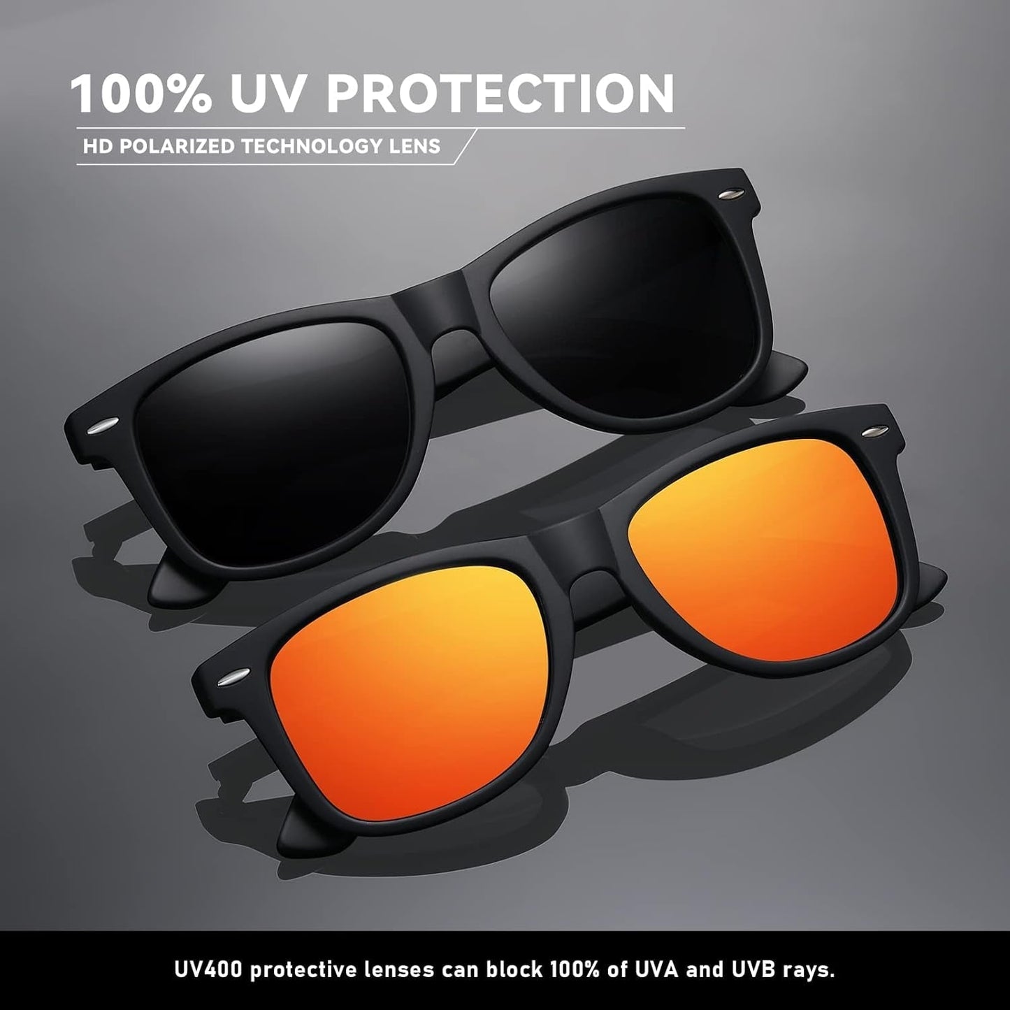 Polarized Sunglasses Womens Men - Sun Glasses Fashion Trendy Driving Fishing UV Blocking UV400 Protection - WORLD TIME VISITS