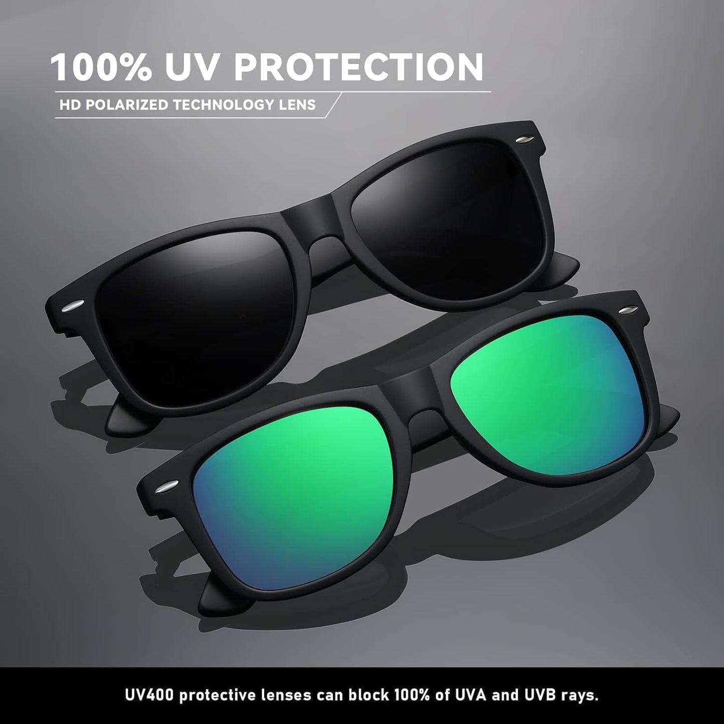 Polarized Sunglasses Womens Men - Sun Glasses Fashion Trendy Driving Fishing UV Blocking UV400 Protection - WORLD TIME VISITS