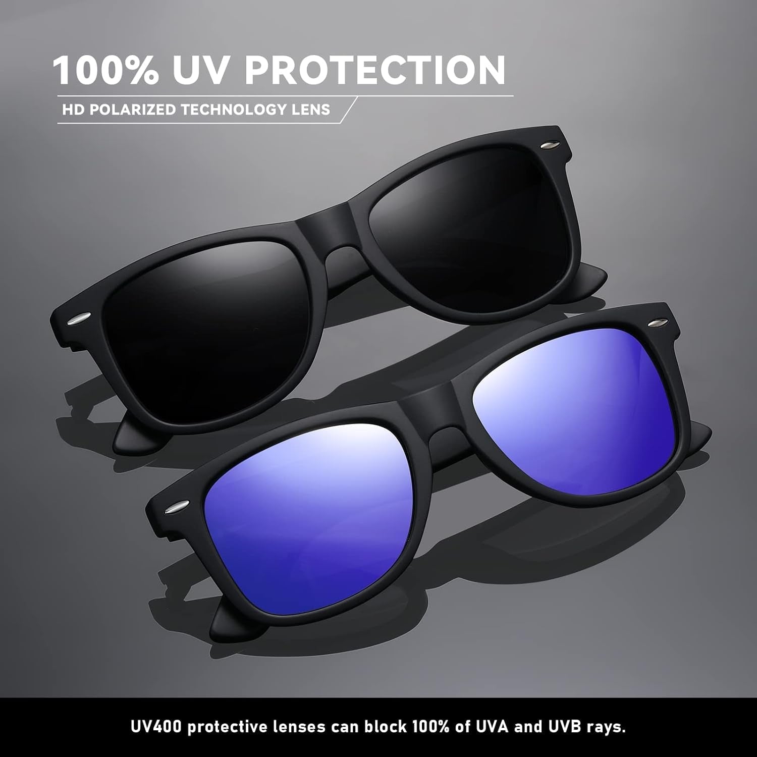 Polarized Sunglasses Womens Men - Sun Glasses Fashion Trendy Driving Fishing UV Blocking UV400 Protection - WORLD TIME VISITS