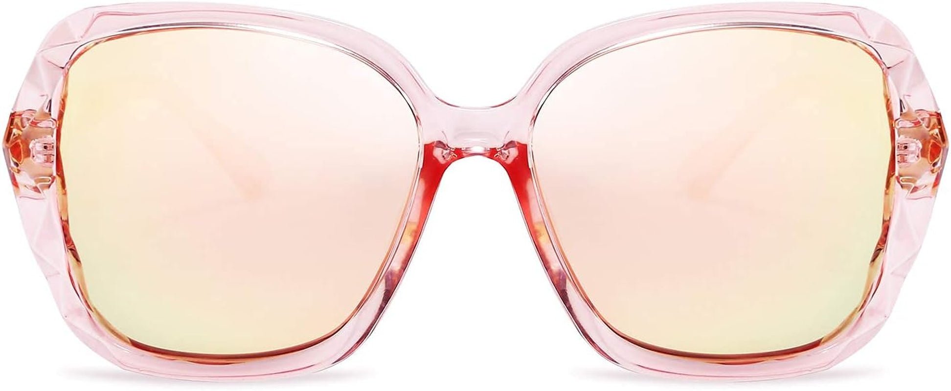 Polarized Women Square Sunglasses Sparkling Composite Shiny Frame B2289 - WORLD TIME VISITS