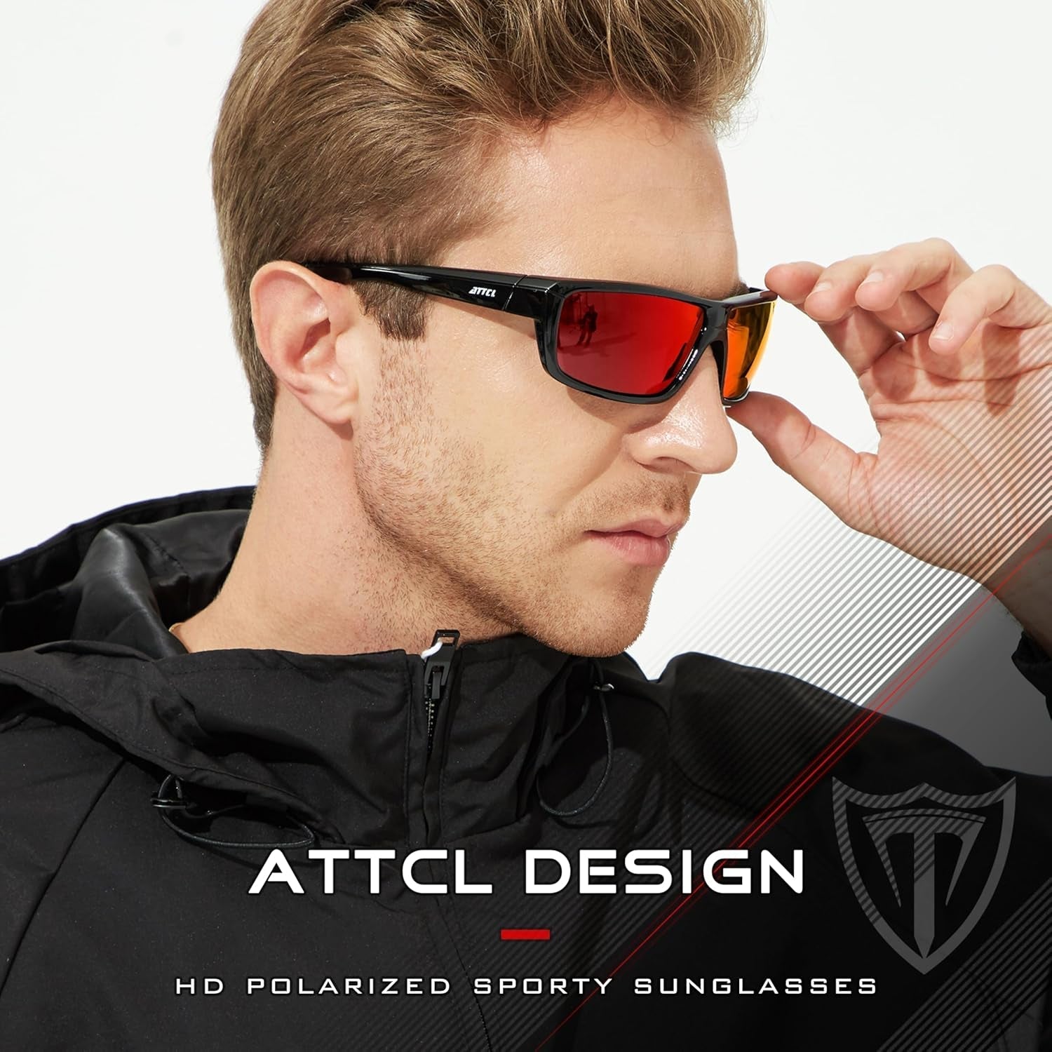 Polarized Wrap Sunglasses for Men - Fishing Sports Glasses UV Protection - WORLD TIME VISITS