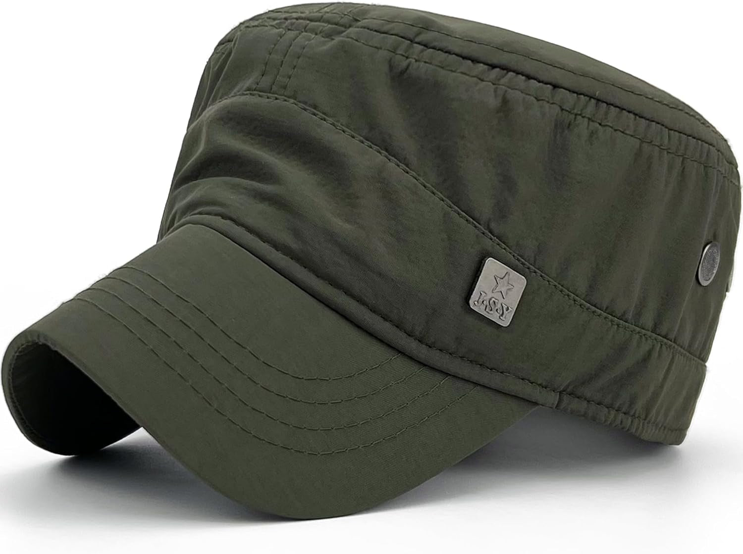 Polyester Water Resistant Military Caps for Men Quick Dry Cadet Hats for Women Army Cap Flat Top Dad Hat - WORLD TIME VISITS