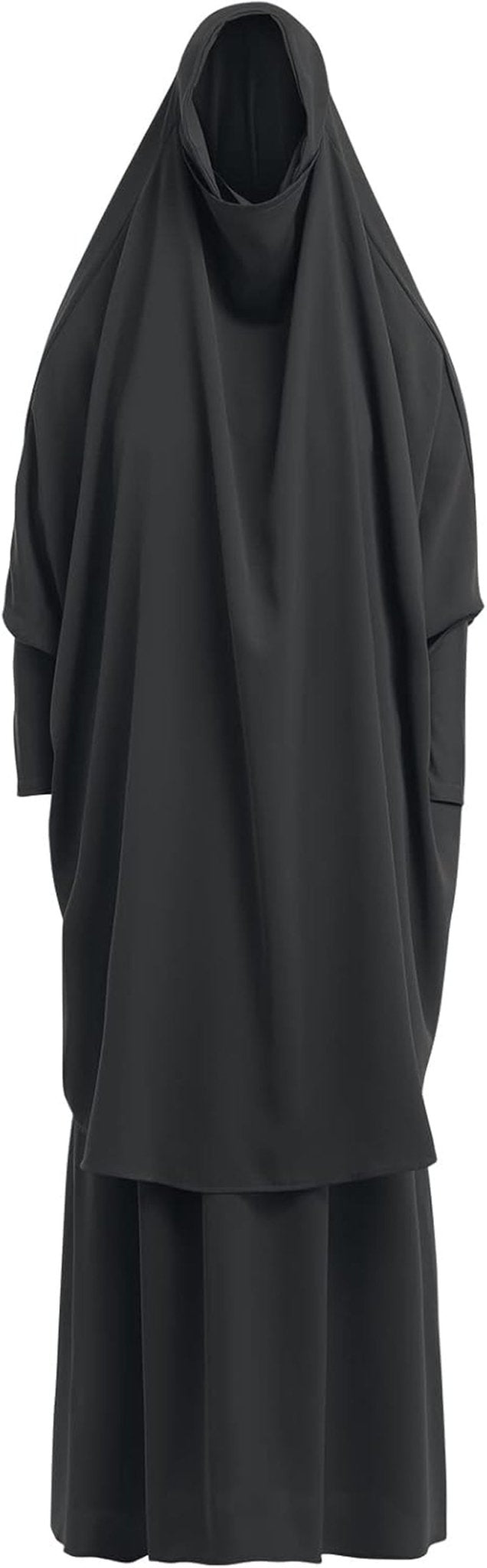 Prayer Clothes for Muslim Women Islamic Abaya Suit Maxi Skirt + Khimar Hijab 2Pcss Burka Jilbab Kaftan - WORLD TIME VISITS