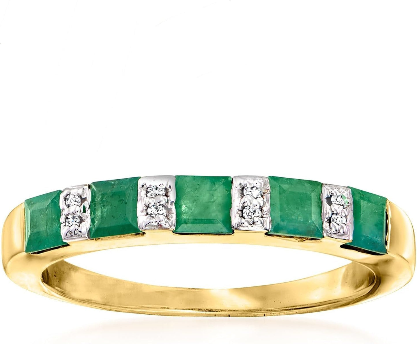 Precious Gemstone Ring in 18Kt Gold over Sterling - WORLD TIME VISITS