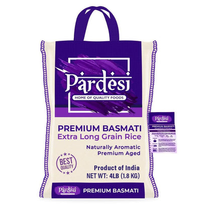Premium Extra Long Grain Basmati Rice 4LB - Aromatic Taste - Conveinet Packaging - WORLD TIME VISITS