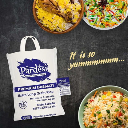 Premium Extra Long Grain Basmati Rice 4LB - Aromatic Taste - Conveinet Packaging - WORLD TIME VISITS