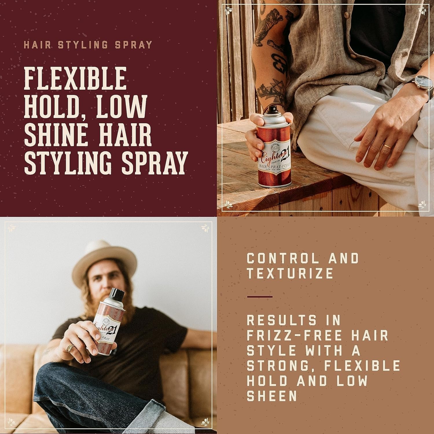 Premium Hair Spray for Men, All - Day Flexible Hold, 10 Oz. - Styling Hairspray with Matte Finish, Sweet Tobacco Scent - Professional, Non - Greasy Hairspray for All Hair Types - WORLD TIME VISITS