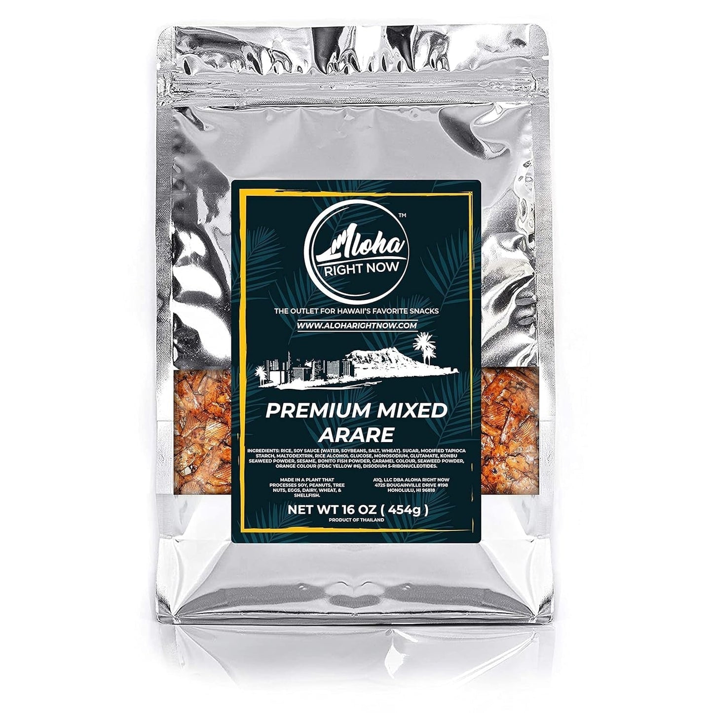 Premium Mixed Arare Rice Crackers Mochi Crunch Japanese Hawaiian Style Asian Snack Mix 1LB 16Oz - WORLD TIME VISITS
