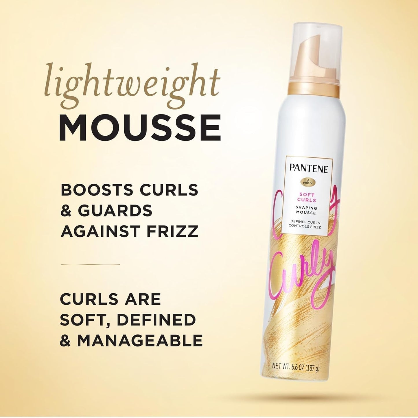 Pro - V Curl Mousse to Tame Frizz for Soft, Touchable Curls, 6.6 Oz - WORLD TIME VISITS
