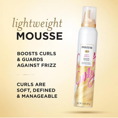 Pro - V Curl Mousse to Tame Frizz for Soft, Touchable Curls, 6.6 Oz - WORLD TIME VISITS