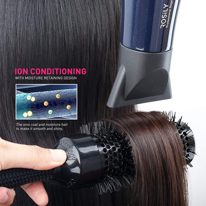 Professional 2200W Ionic Ceramic Hair Dryer | Fast Drying Salon Quality Blow Dryer with Nozzle Attachments for Smooth Shine and Silky Hair | Extra Long Cord and Faster Drying Time