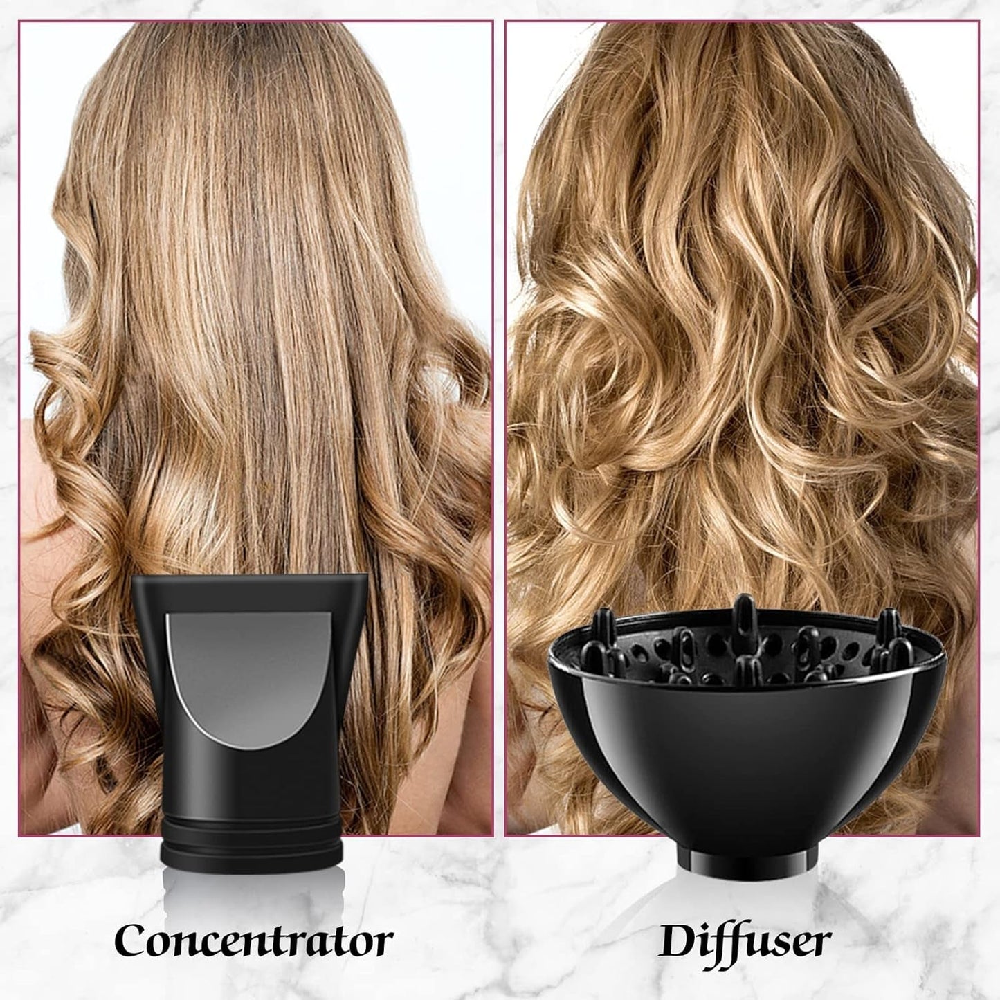 Professional Hair Dryer Ionic Blow Dryer 3500 Watt Powerful Salon Hair Dryers Ceramic Tourmaline Quick Dry Blow Dryer with AC Motor Concentrator Diffuser Attachments