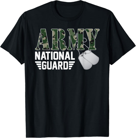 Proud Army National Guard Military Family Veteran Army T-Shirt - WORLD TIME VISITS
