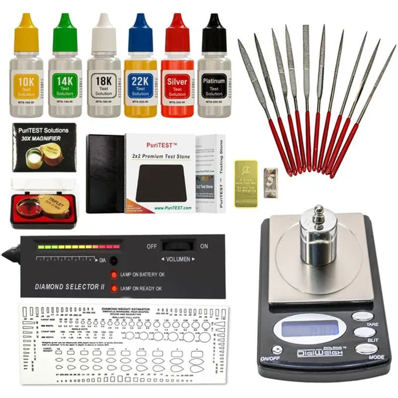 PuriTEST Gold Silver Acid Testing Kit Electronic Scale Diamond Tester Digital - WORLD TIME VISITS