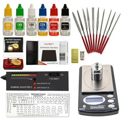 PuriTEST Gold Silver Acid Testing Kit Electronic Scale Diamond Tester Digital - WORLD TIME VISITS