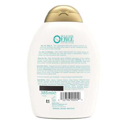 Quenching + Coconut Curls Curl-Defining Conditioner, Nourishing Curly Hair Conditioner with Coconut /Citrus Oil & Honey, Paraben-Free with Sulfate-Free Surfactants, 13Oz