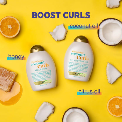 Quenching + Coconut Curls Curl - Defining Conditioner, Nourishing Curly Hair Conditioner with Coconut /Citrus Oil & Honey, Paraben - Free with Sulfate - Free Surfactants, 13Oz - WORLD TIME VISITS