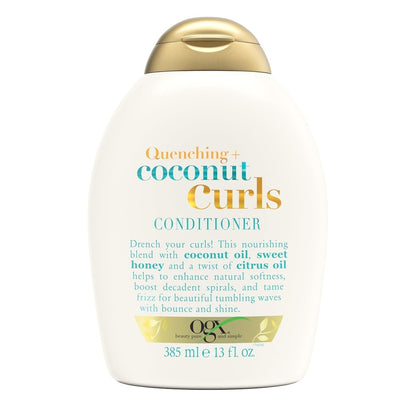 Quenching + Coconut Curls Curl - Defining Conditioner, Nourishing Curly Hair Conditioner with Coconut /Citrus Oil & Honey, Paraben - Free with Sulfate - Free Surfactants, 13Oz - WORLD TIME VISITS