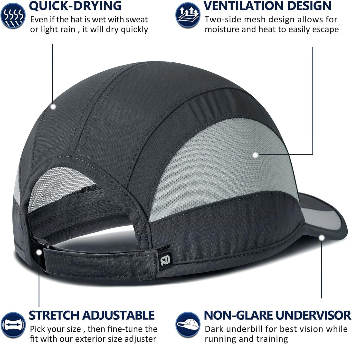 Quick Dry Run Hat Cooling Breathable Mesh