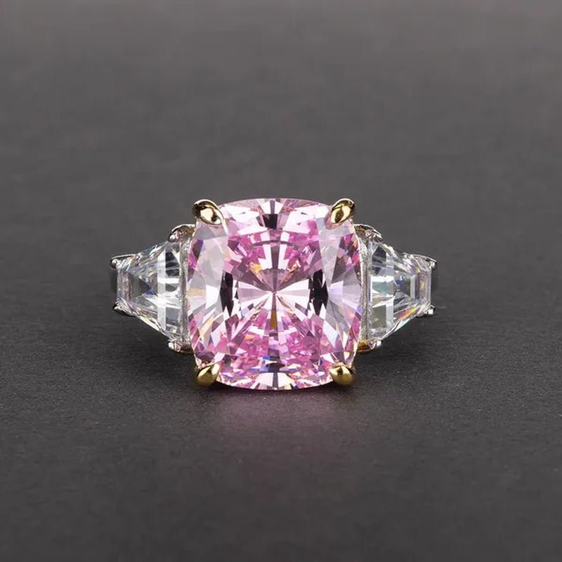 Radiant Cut Classic Sapphire Diamond White Ring Engagement Ring