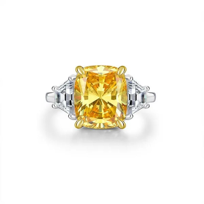 Radiant Cut Classic Sapphire Diamond White Ring Engagement Ring