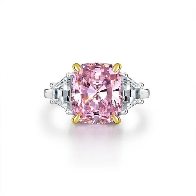 Radiant Cut Classic Sapphire Diamond White Ring Engagement Ring