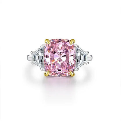 Radiant Cut Classic Sapphire Diamond White Ring Engagement Ring