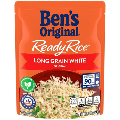 Ready Rice Long Grain White Rice, 8.8 Oz Pouch - WORLD TIME VISITS