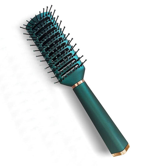 Reazana Detangling Brush Anti - Static Massage Hair Brushes Nylon Bristle Pins Blow Drying Detangler Hairbrush for Men and Women of All Wet or Dry Hair Types Malachite Green Color (Vented) - WORLD TIME VISITS