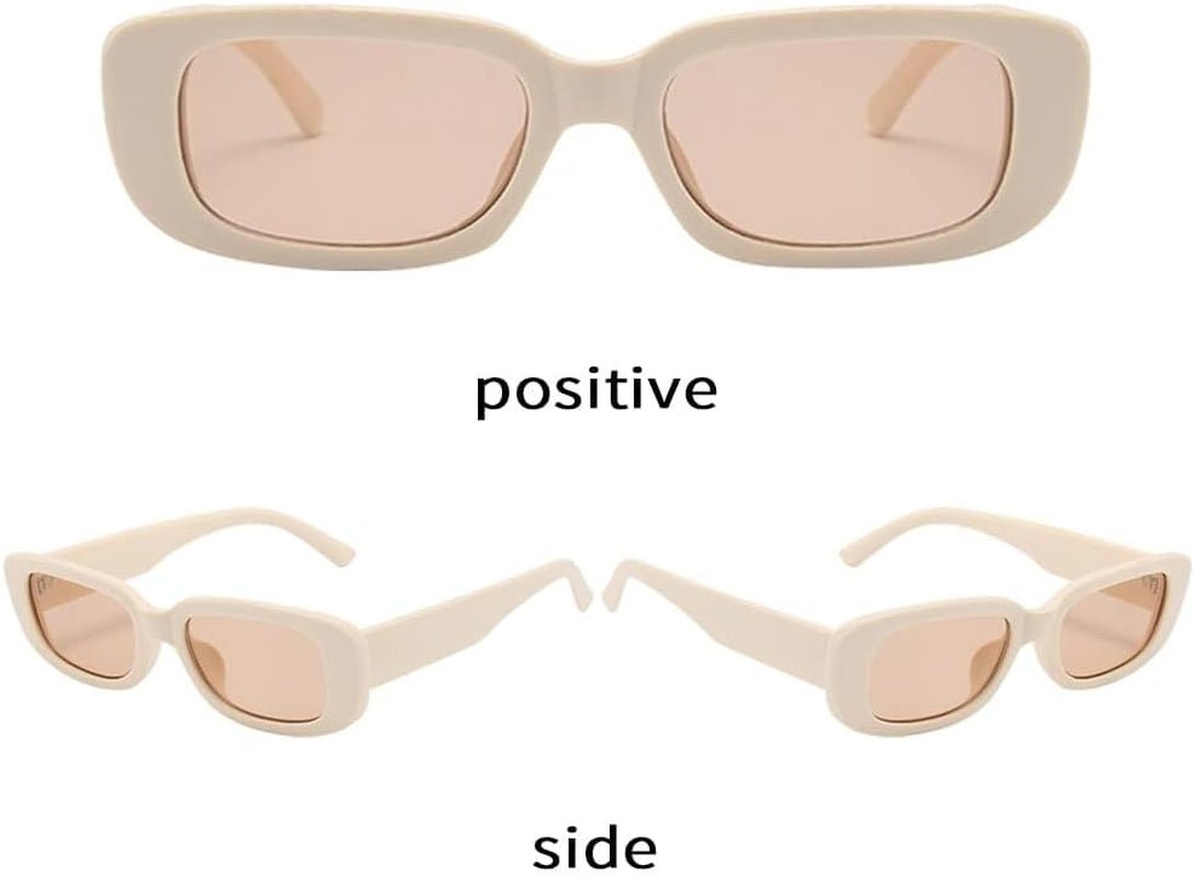 Rectangle Sunglasses for Women Men Trendy Retro Fashion Sunglasses UV 400 Protection Square Fram
