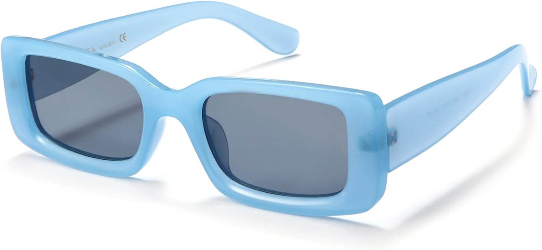 Rectangle Sunglasses Men Tinted Polarized Big Square Retro 90S Vintage Y2K Glasses for Women UV Protection - WORLD TIME VISITS