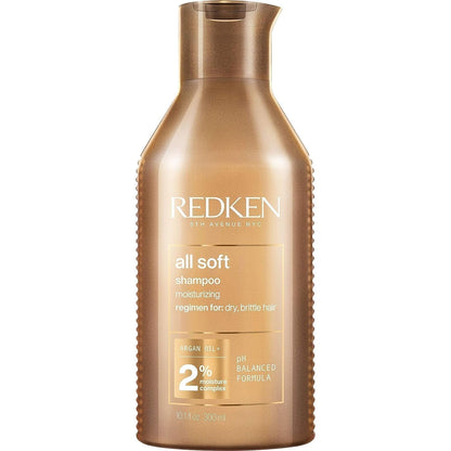 Redken All Soft Shampoo for Dry Hair - Provides Intense Softness and Shine, with Argan Oil - WORLD TIME VISITS