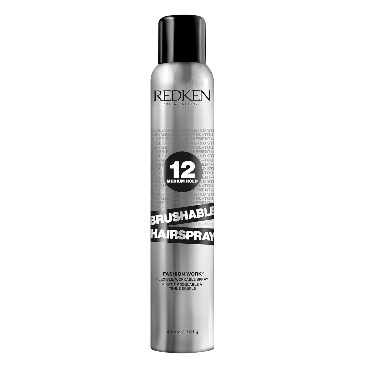 Redken Brushable Hairspray 12 for All Hair Types - Protects against Frizz and Humidity with Flexible Medium Hold with Natural Finish - WORLD TIME VISITS