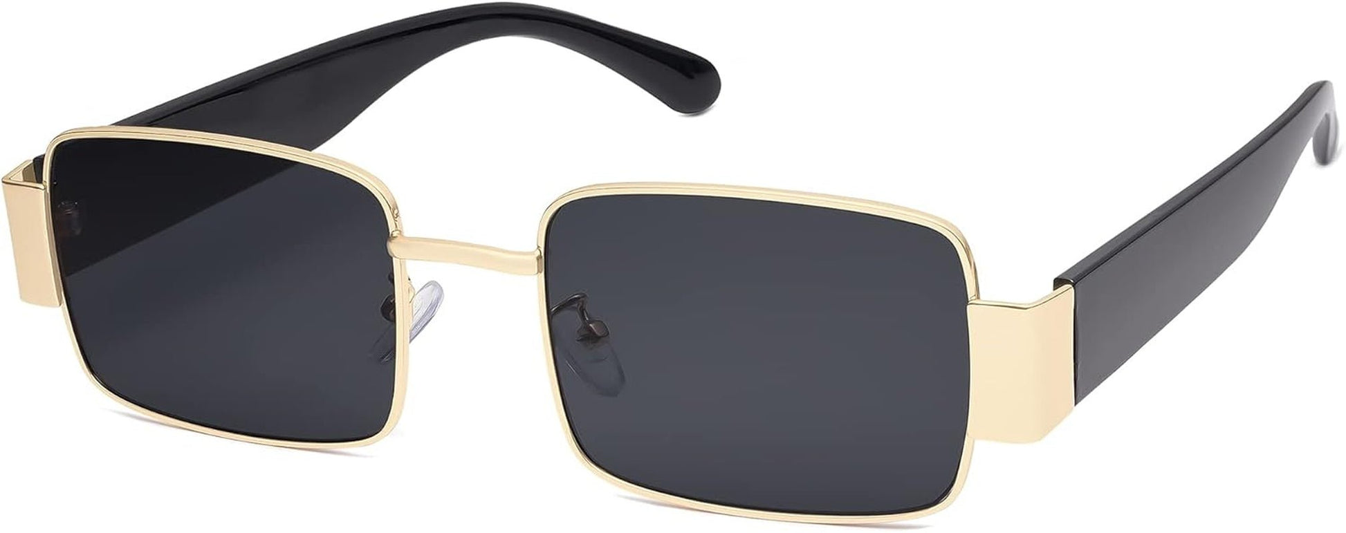 Retro Fashion Rectangle Sunglasses Womens Mens Vintage Trendy Square Shades SJ1162 - WORLD TIME VISITS