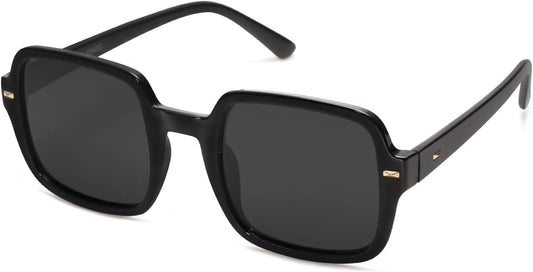 Retro Square Polarized Sunglasses for Women Men Classic Trendy Sunnies SJ2226 - WORLD TIME VISITS
