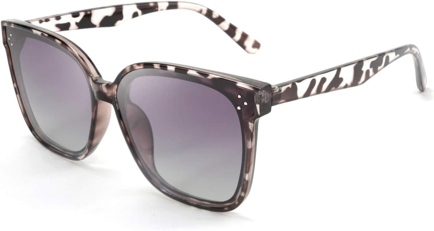 Retro Square Polarized Sunglasses Women Men Vintage Minimalist Shades B2600 - WORLD TIME VISITS
