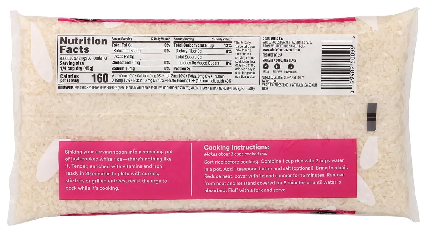 , Rice Medium Grain Calrose Enriched, 32 Ounce - WORLD TIME VISITS